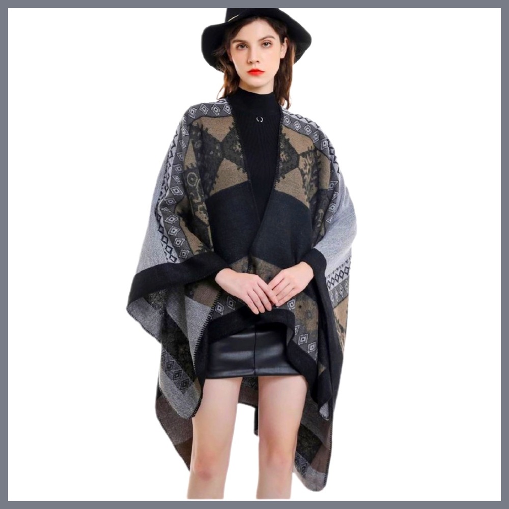 Layla Tribal Ruana, One Size Fits Most